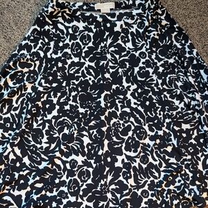 Floral Black and White Dress